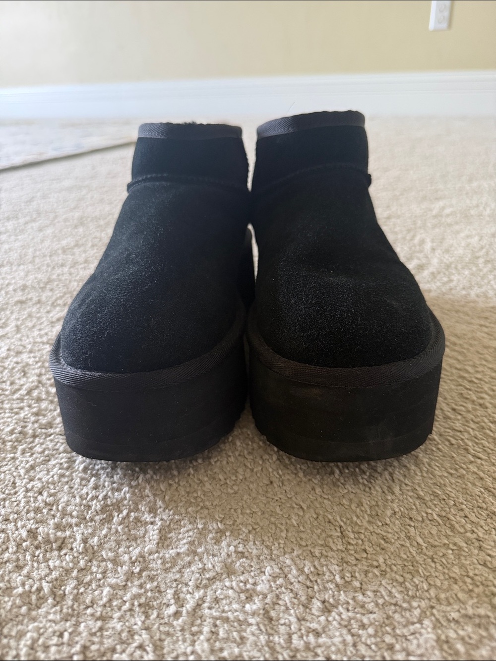 UGG Black Platform Slip-On Clogs